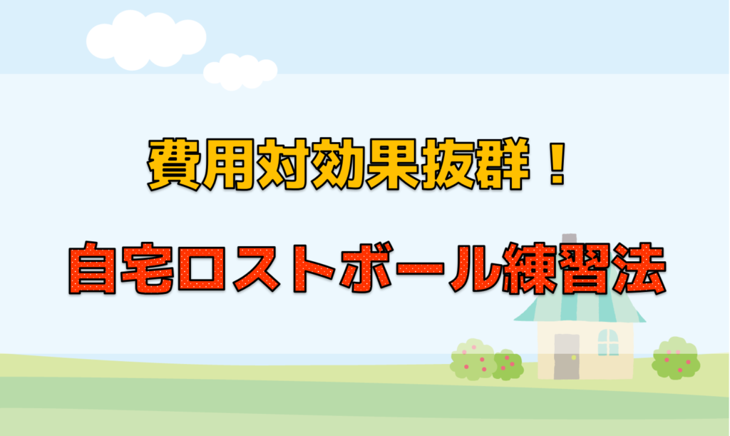 費用対効果抜群！自宅ロストボール練習法